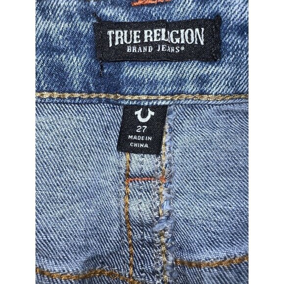 NWT LUCKY BRAND Denim Medium Wash Maxi Skirt w Front Slit Size 4/27 - Picture 8 of 10